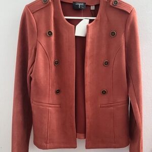 Tahari Women's Rust Double-Breasted Blazer